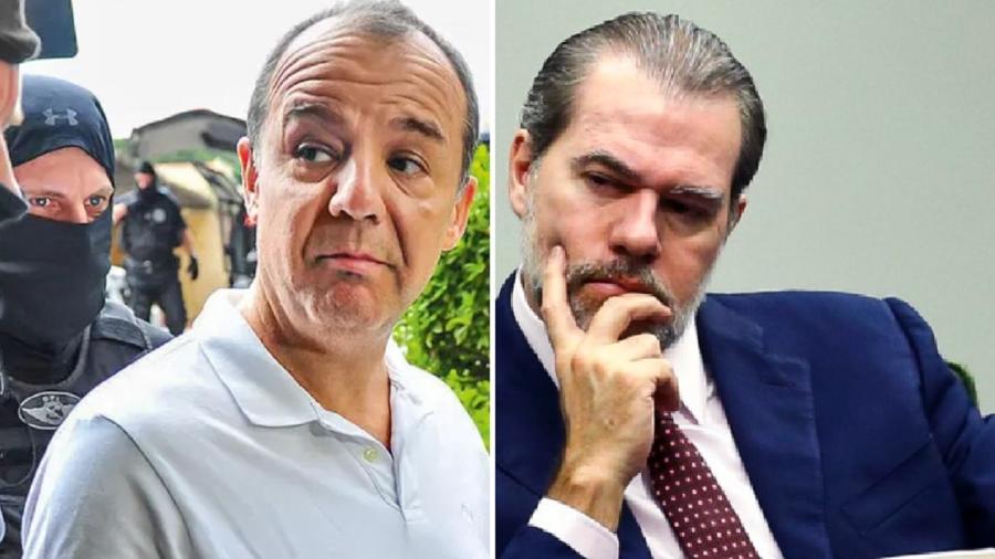 O ex-governador do Rio de Janeiro Sergio Cabral e o ministro do STF Dias Toffoli - Jason Silva/AGIF/AFP; Reprodução