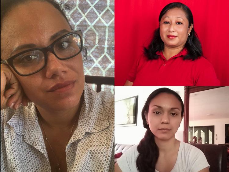 Three girls dancing in today's footage: Andrea (left), Vanesa (above right) and Jordana (lower right) - GARCIA-RIVEROLL, RIVEROLL, VASQUEZ RANCHARAN - GARCIA-RIVEROLL, RIVEROLL, VASQUEZ RANCHARAN