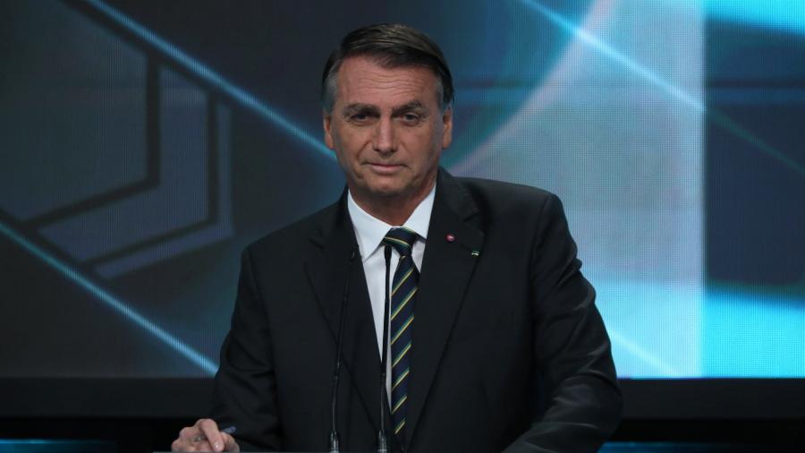 24.set.2022 - Jair Bolsonaro (PL) no debate do SBT entre candidatos à Presidência da República - Divulgação/SBT