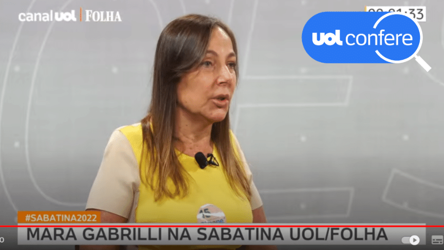 26.set.2022 - Mara Gabrilli (PSDB) participa de Sabatina UOL/Folha nesta segunda-feira - Arte/UOL