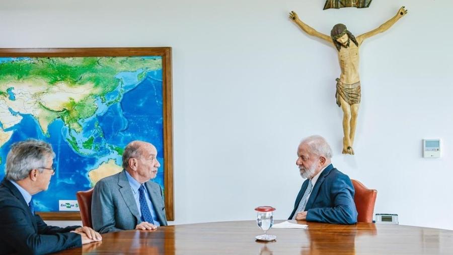 O ex-chanceler e ex-ministro da Justiça Aloysio Nunes Ferreira com o presidente Lula 