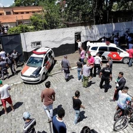 O ataque a tiros na escola estadual Professor Raul Brasil, em Suzano, na Grande São Paulo, nesta quinta-feira (13) chocou o Brasil e o mundo - EPA/SEBASTIAO MOREIRA