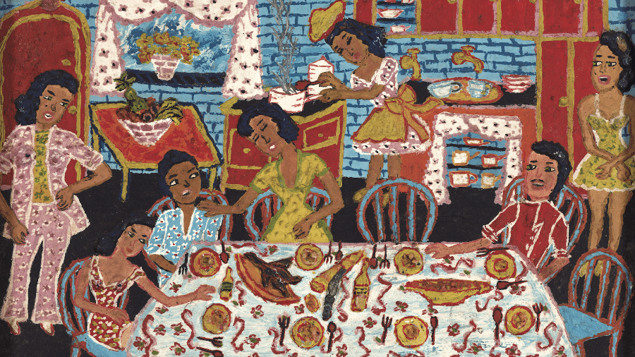 "Refeição", de Maria Auxiliadora, parte do acervo do Museu Afro Brasil, passa a ser exibida no site Google Arts e Culture - Divulgação/Google