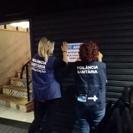 Agentes da Vigilância Sanitária interditam estabelecimento no Rio - Divulgação/Prefeitura do Rio