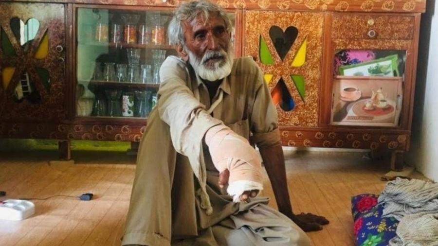 Siahouk foi atacado por um crocodilo na região do Baluchistão, que vem enfrentando graves secas em seus rios - BBC