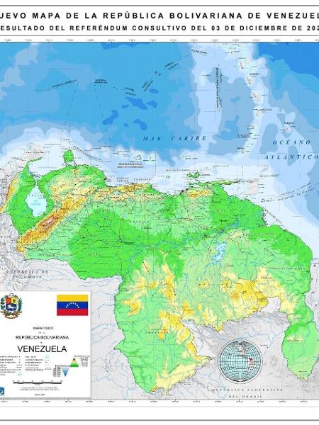 Mapa foi apresentado por Maduro nesta terça (5)