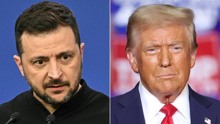 Volodimir Zelensky, presidente ucraniano, e Donald Trump, presidente eleito americano