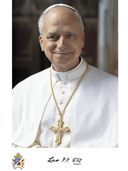 Foto oficial do papa Leão 14