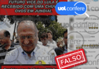 Post falso associa Alckmin e Lula para dizer que ex-tucano foi hostilizado (Foto: Arte/UOL sobre Reprodução/Instagram Capitão Assumção)