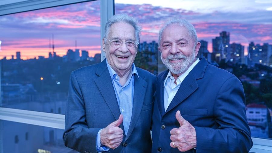 Os ex-presidentes FHC e Lula em encontro na casa do tucano em São Pauo nesta sexta (7) - Ricardo Stuckert/Divulgação