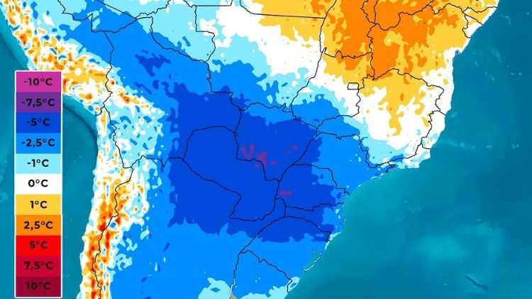 Climatempo prevê mudança brusca em temperaturas no centro-sul, com nova onda de frio nas primeiras semanas de agosto