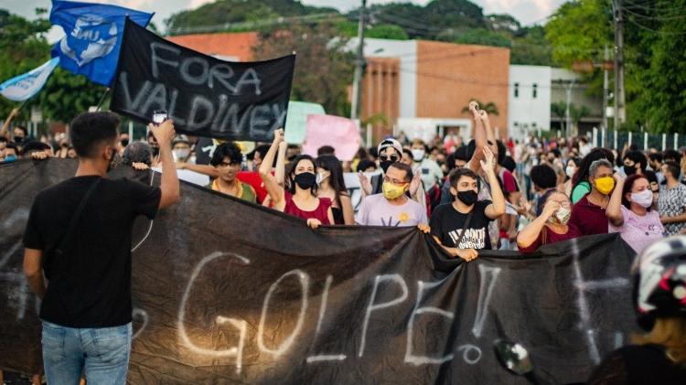 Protesto contra Valdiney, indicado sem ter tido voto no Consuni