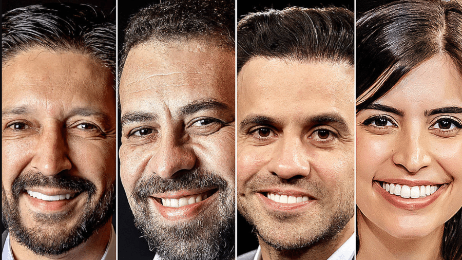 Candidatos a prefeito de São Paulo no debate UOL/Folha