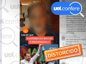 Post usa discurso de apoio de Lula a Boulos para sugerir fraude nas urnas