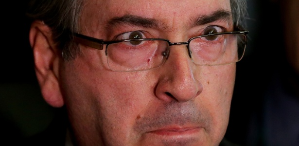 O deputado afastado Eduardo Cunha (PMDB-RJ), durante anúncio de sua renúncia ao cargo de presidente da Câmara - Alan Marques/ Folhapress