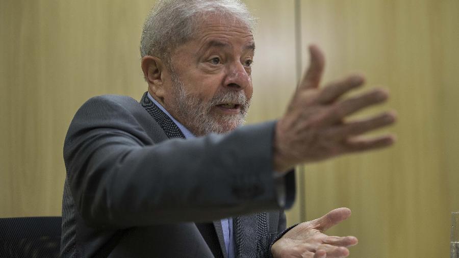 Ex-presidente Lula durante entrevista à Folha e ao El País - Marlene Bergamo/Folhapress