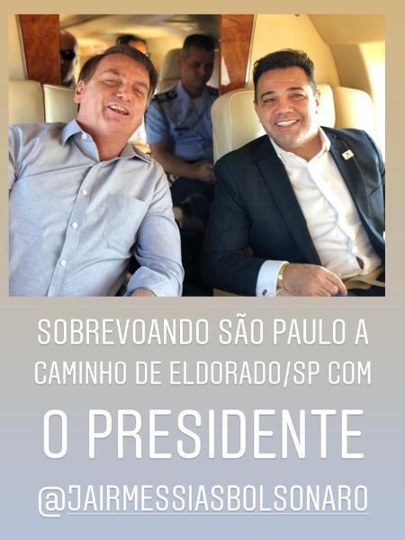Feliciano e o presidente Jair Bolsonaro  - Reprodução no Instagram