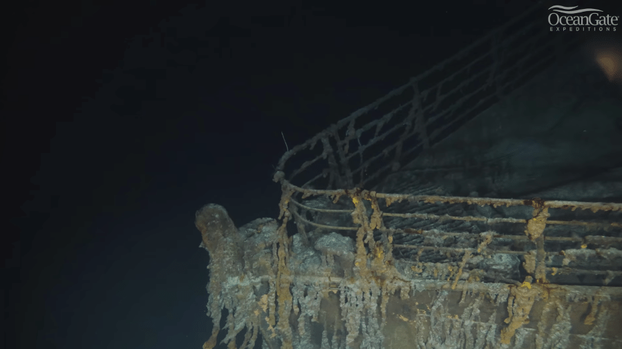 A visualização de detalhes do navio nunca revelados antes foi possível graças à captação de imagens em 8K - Reprodução/YouTube/OceanGate