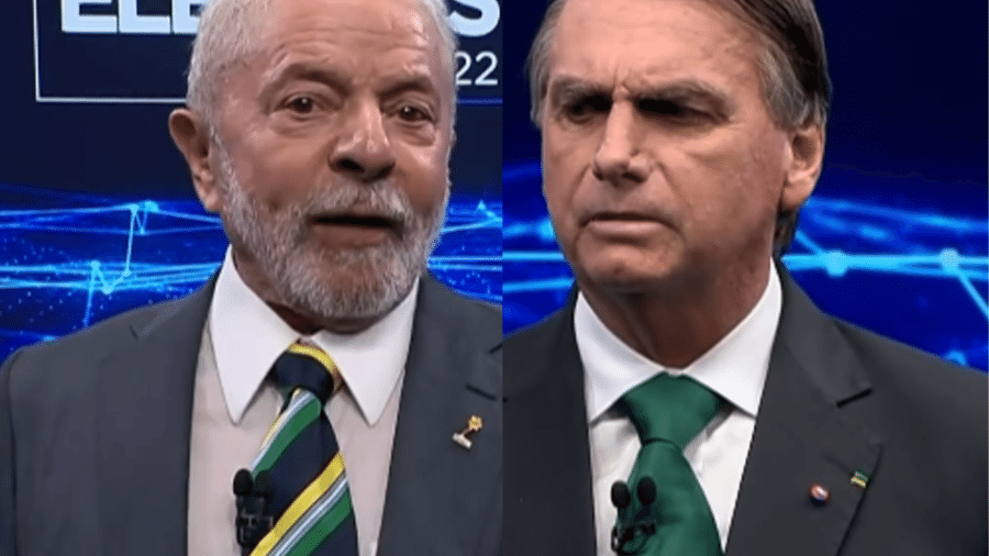 Lula e Bolsonaro no debate presidencial - UOL