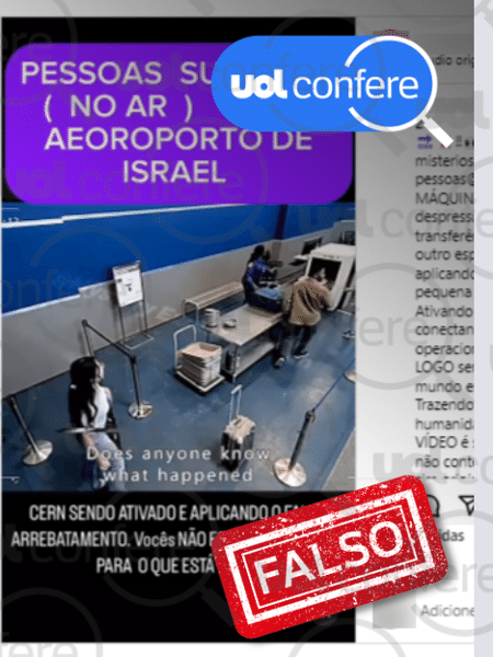 15.ago.2024 - É falso que pessoas estão sumindo de aeroporto em Israel