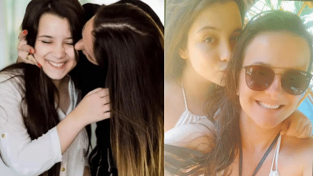  Giovana Pereira Caetano de Almeida e a mãe, Patrícia Alessandra