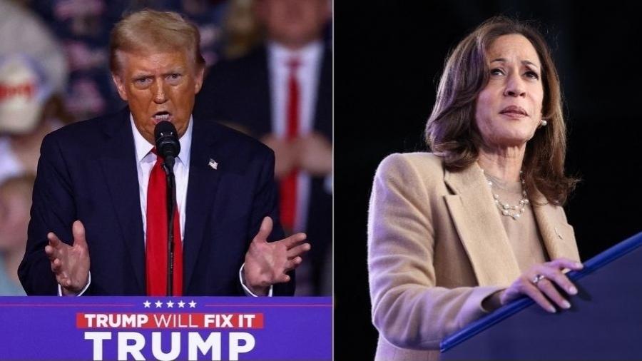 Trump e Kamala disputam a presidência dos Estados Unidos