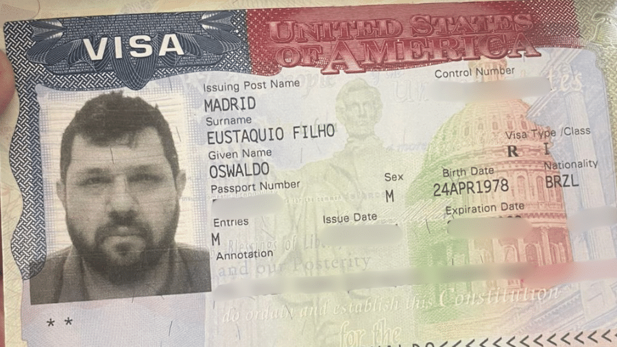Visto concedido a Oswaldo Eustáquio