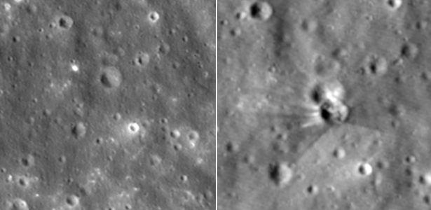 Nasa revela impactantes imagens da cratera na Lua causada por foguete da SpaceX