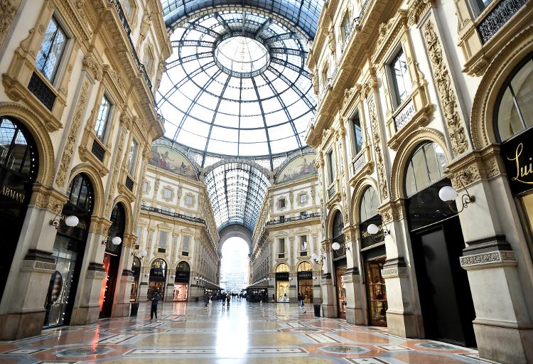 Interior da Galleria Vittorio Emanuele II, em Milão: Endereço do luxo perde em prestígio e exclusividade para a Via Monte Napoleone