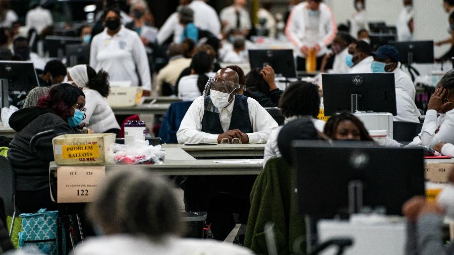 Centro de votação em Detroit, Michigan - Salwan Georges/The Washington Post