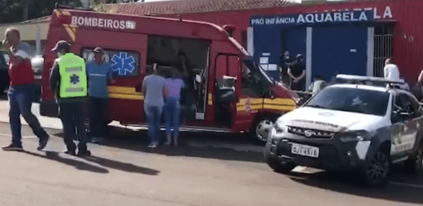 Homem foi preso no local | Jovem com facão mata 3 crianças e duas mulheres em SC