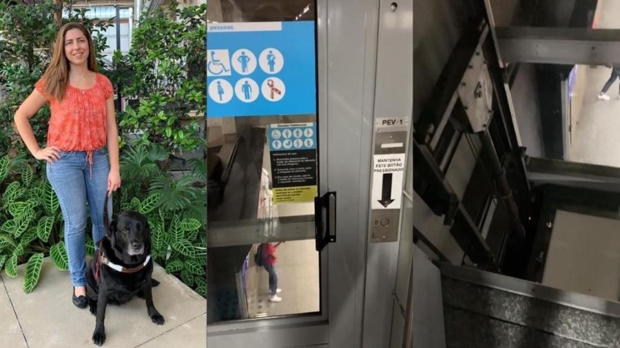 Mellina usou as redes sociais para alertar sobre problema no metrô de São Paulo - Mel & Hilary Cão Guia/Instagram/Reprodução