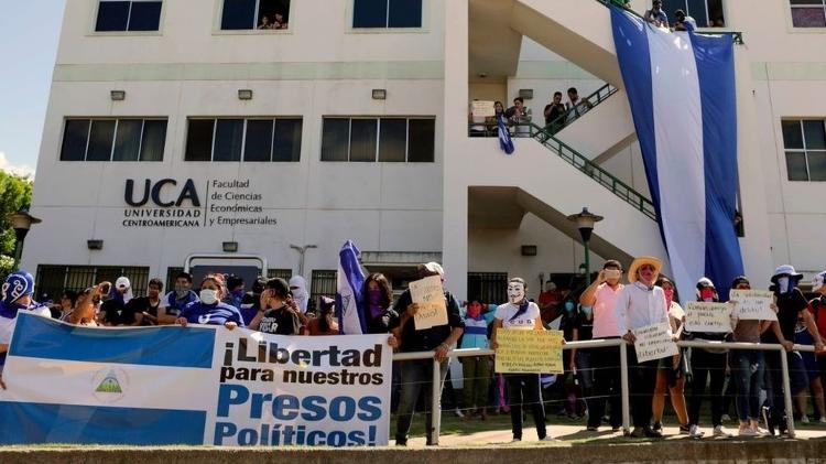 Several college students who oppose the Ortega-Murillo government are among political prisoners condemned by various organizations.  - Getty Images - Getty Images