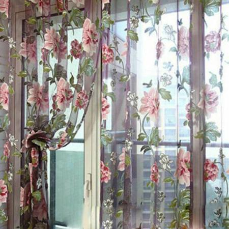 Floral Transparent Vial Curtain - Disclosure - Disclosure 