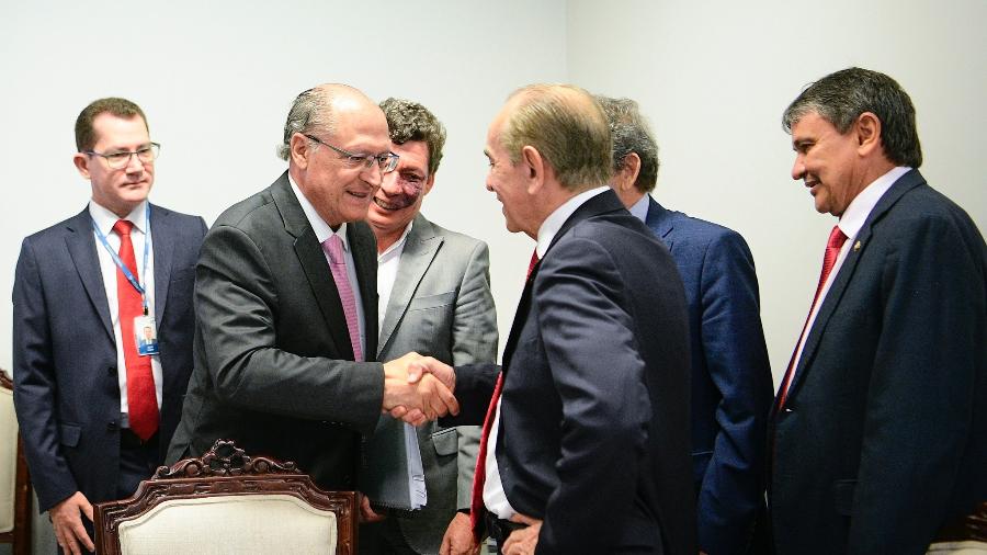 O vice-presidente eleito Geraldo Alckmin (PSB) se encontro com o senador Marcelo Castro (MDB-PI), relator-geral da Comissão Mista de Orçamento, em Brasília - Pedro França/Agência Senado