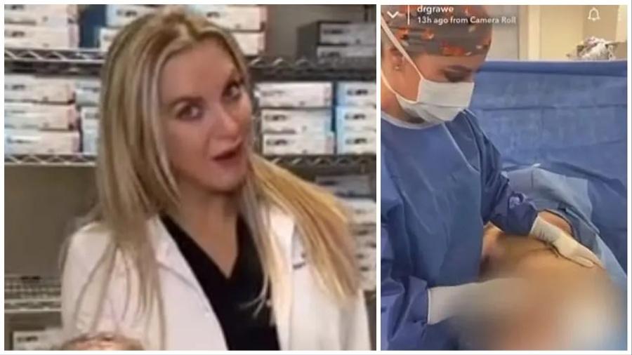 Katharine Grawe perdeu a licença médica por transmitir cirurgias em seu perfil no TikTok