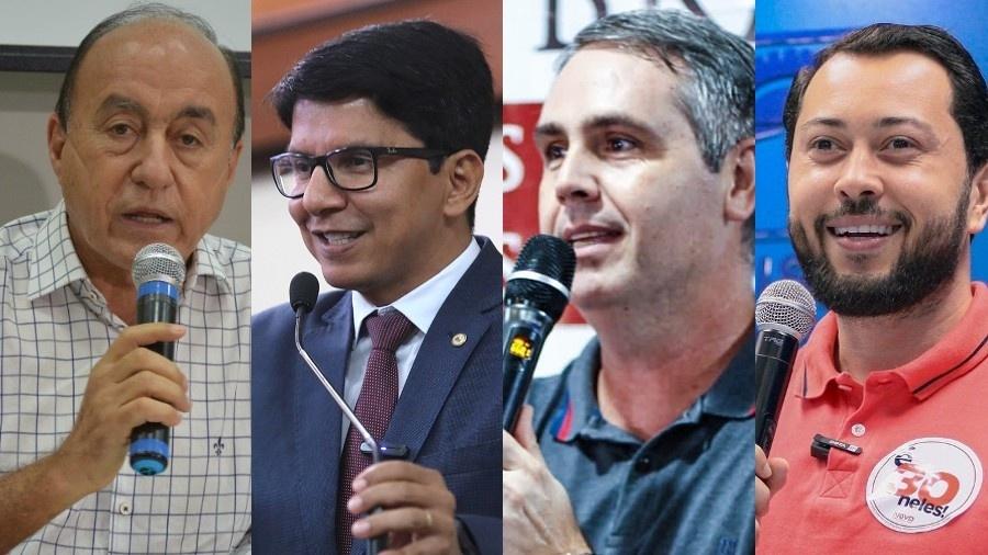 Candidatos a prefeito de Rio Branco: Tião Bocalom, Dr. Jenilson, Marcus Alexandre e Jarude - Divulgação/Prefeitura de Rio Branco, Divulgação/Assembleia Legislativa do Acre, Divulgação/Facebook/Marcus Alexandre e Divulgação/Facebook/Emerson Jarrude