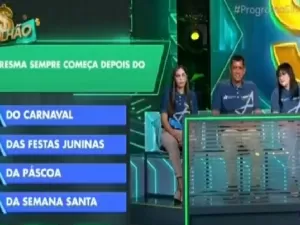 Quando é a quaresma? Universitários não sabem resposta no Show do Milhão