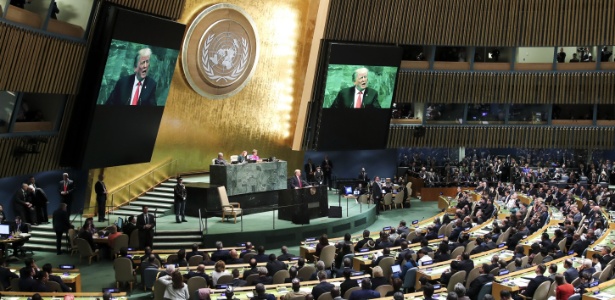 25.set.2018 - Trump fez duras críticas ao Irã durante discurso na ONU - Wang Ying/Xinhua