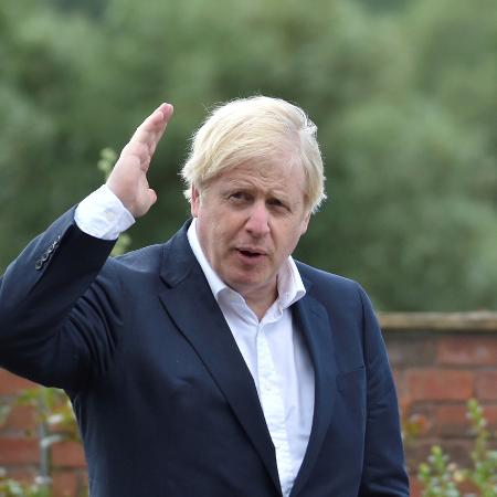 Primeiro-ministro do Reino Unido, Boris Johnson, em Beeston - 