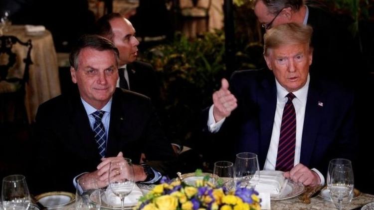 Jair Bolsonaro e o ex-presidente norte-americano Donald Trump