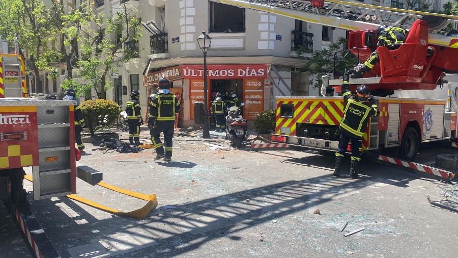 Explosão em Madri, na Espanha, deixou feridos e desaparecidos - Reprodução/Twitter