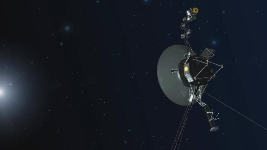 Concepção artística da sonda Voyager com estrelas ao fundo - Nasa/JPL-Caltech
