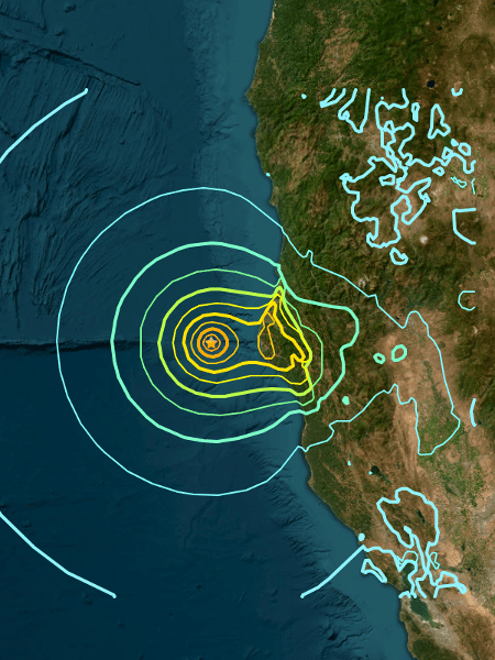 Imagem do Serviço Geológico Dos EUA mostra epicentro de terremoto