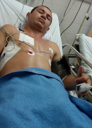 Felipe Junior dos Santos, 26, levou um tiro no peito ao simular assalto contra policial em Aracaju, na última sexta-feira - Polícia Militar/Divulgação