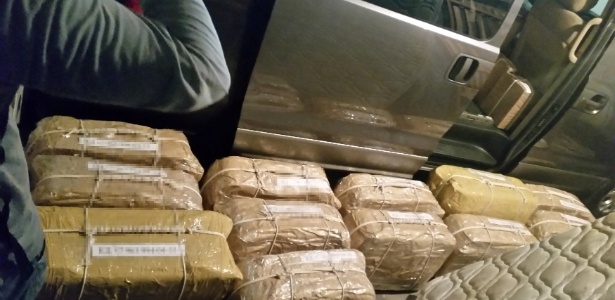Quantidade de droga altamente pura encontrada em malas diplomáticas equivale a mais de R$ 60 milhões, segundo autoridades argentinas - Ministério da Segurança da Argentina - 22.fev.2018/Reuters