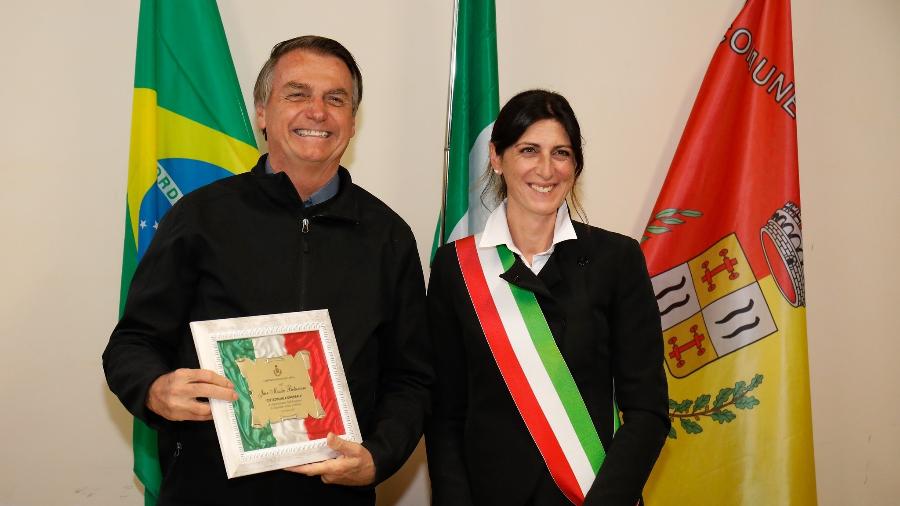 Em novembro, Bolsonaro recebeu homenagem da prefeita italiana Alessandra Buoso - Presidência da República