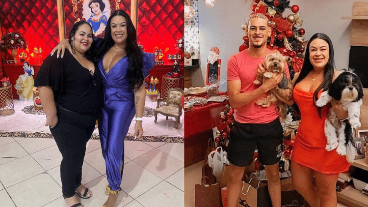 Foto 1: Adriana Massena e Silvia. Foto 2: Silvia e o filho de 21 anos