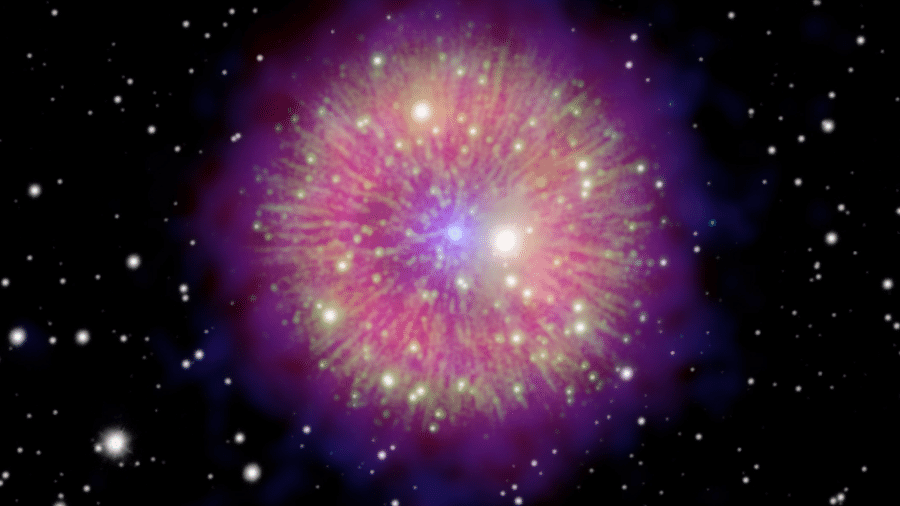 Imagem da supernova 1181 registrada pela Nasa