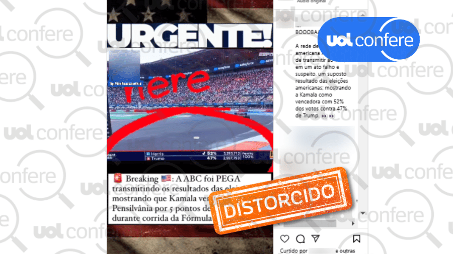 4.nov.2024 - Emissora de TV dos Estados Unidos não antecipou resultado de eleições, mas cometeu erro